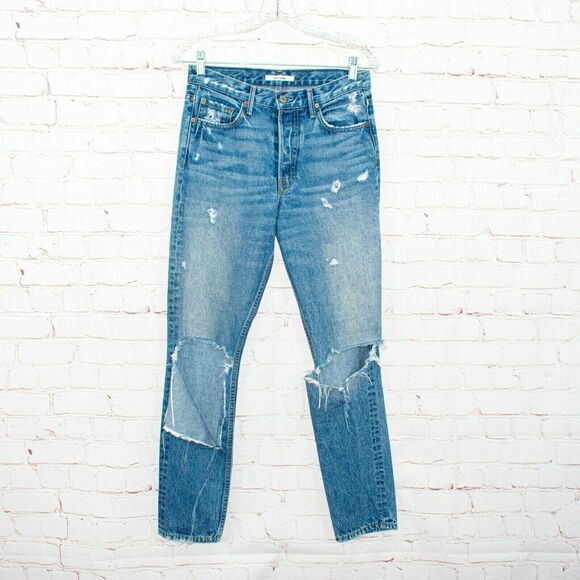 GRLFRND size 26 KAROLINA Jeans Ripped Distressed I Put a Spell on you - Picture 5 of 12